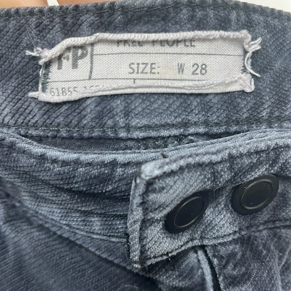 Free People Navy Double Snap Corduroy Pants Womens Size 28